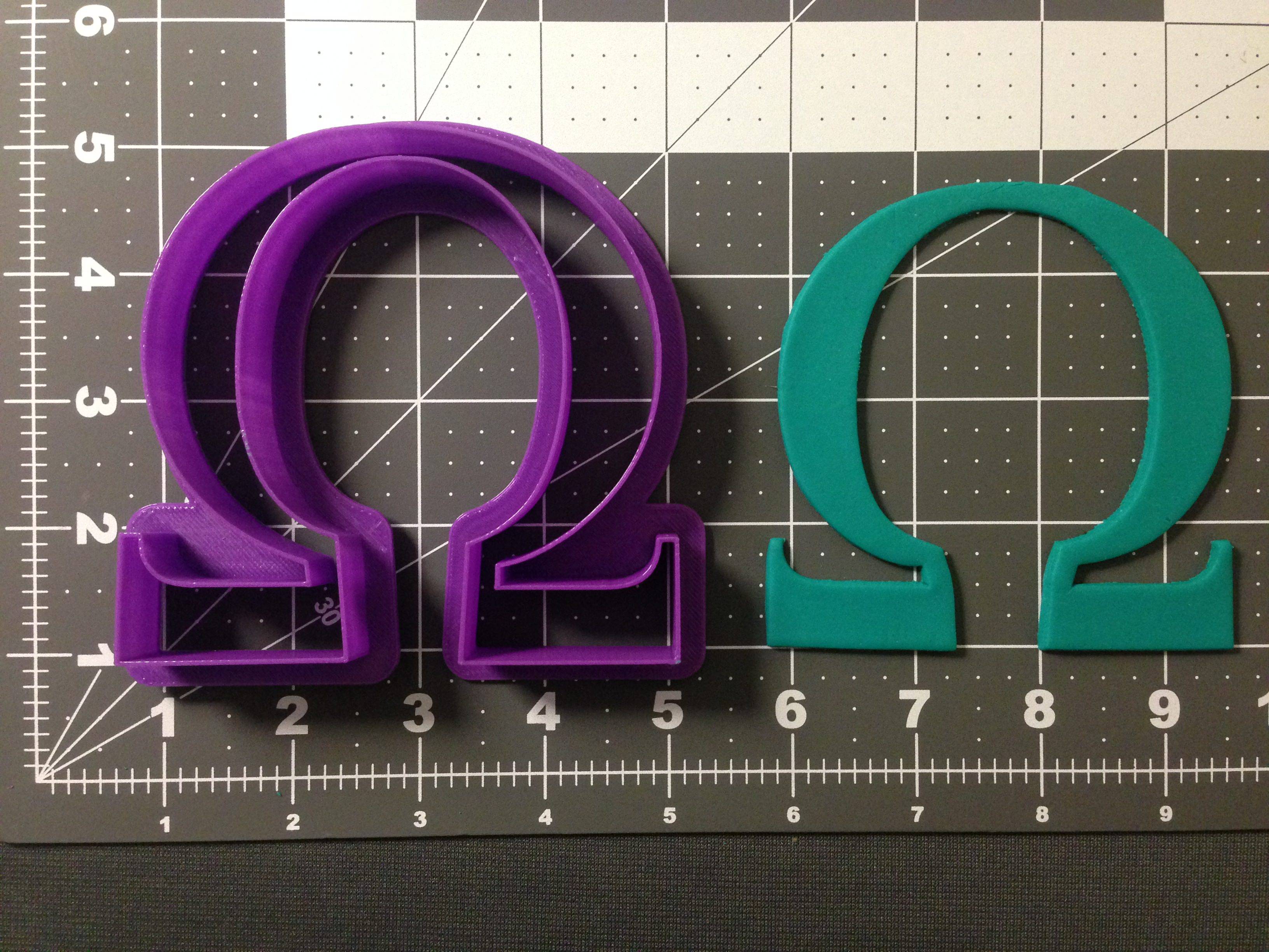 Greek Letter Omega Cookie Cutter