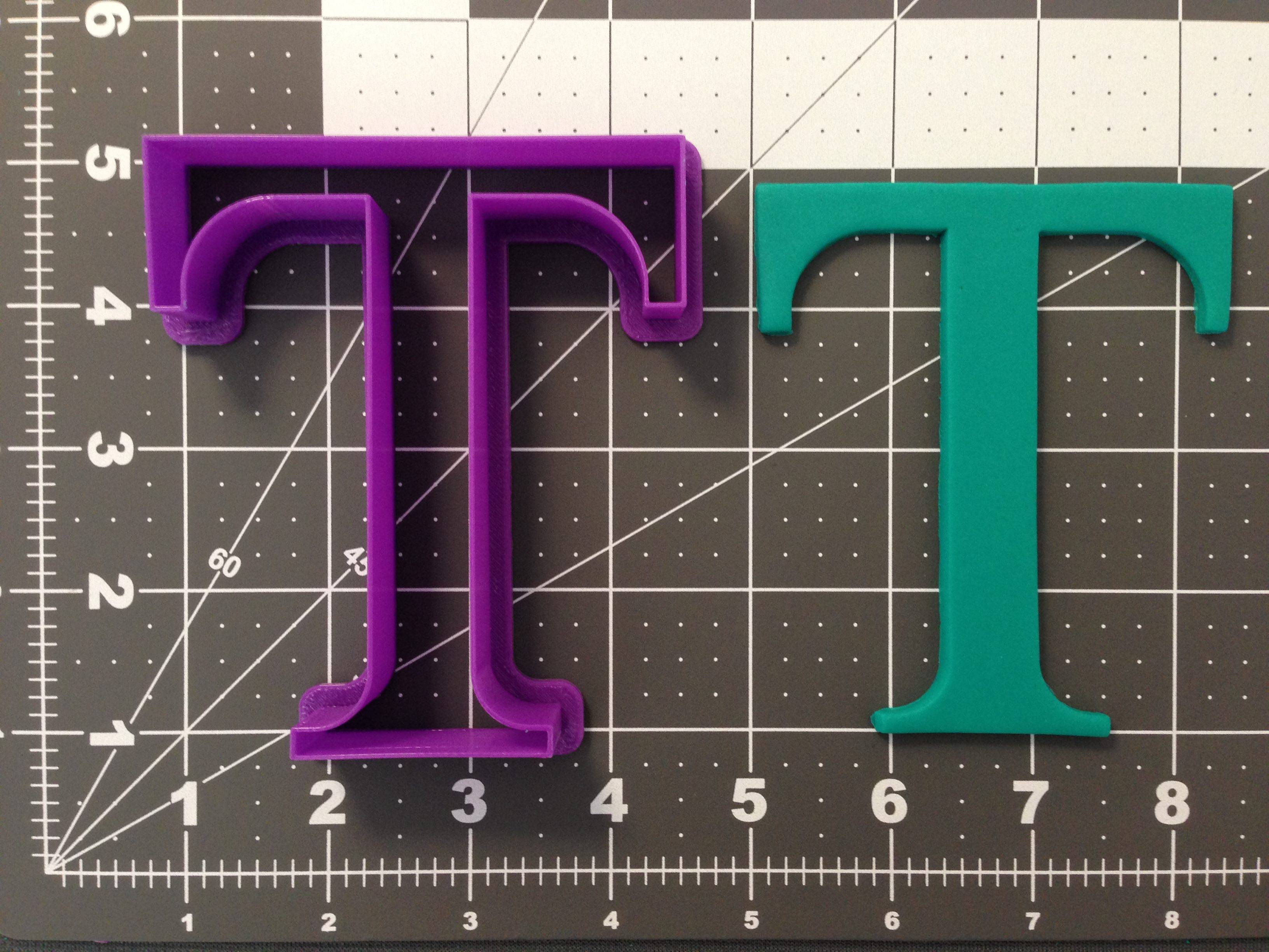 Greek Letter Tau Cookie Cutter