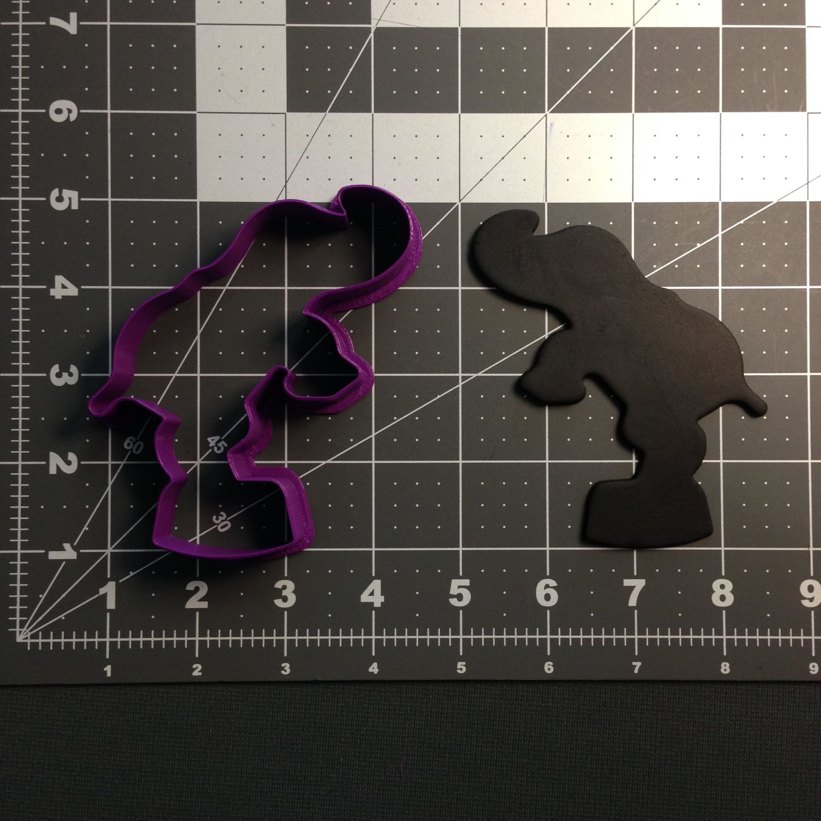 Elephant on Step 100 Cookie Cutter