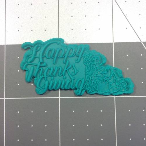 Happy Thanksgiving 100 Cookie Cutter and Stamp (embossed 2)