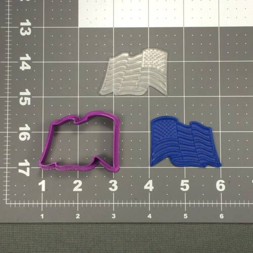 Flag 100 Cookie Cutter and Stamp Imprinted (1)