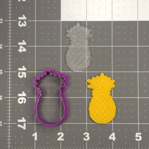 Pineapple 100 Cookie Cutter and Stamp (embossed)