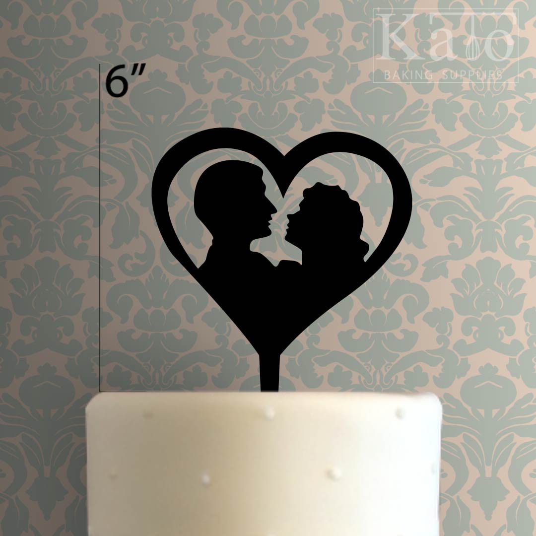 Couple Heart Cake Topper 100