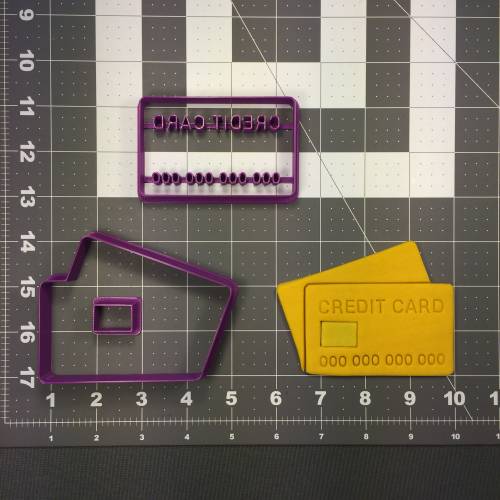 Credit Card 100 Cookie Cutter Set
