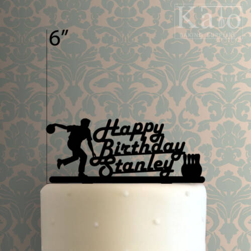 Custom Bowling Happy Birthday Cake Topper 100