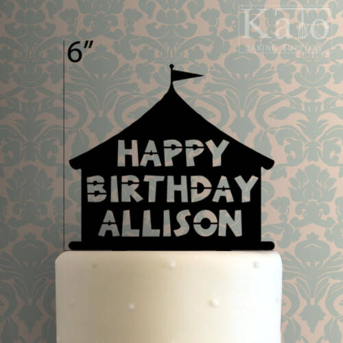 Custom Circus Happy Birthday Cake Topper