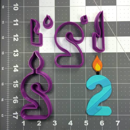 Candle Number 2 Cookie Cutter Set