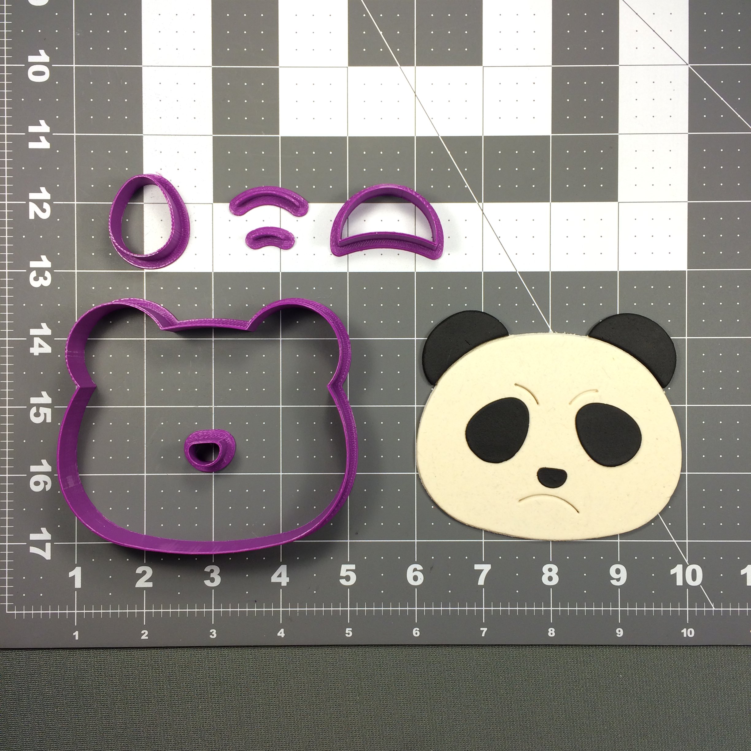 Panda Head with Angry Eyes 266-E957 Cookie Cutter Set