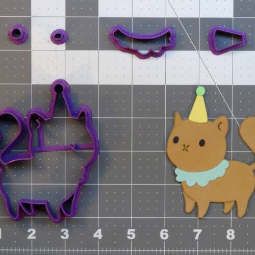 Birthday Cat 266-B389 Cookie Cutter Set