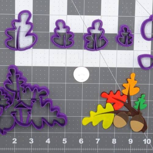 Acorn Fall Leaves 266-E173 Cookie Cutter Set 4 inch