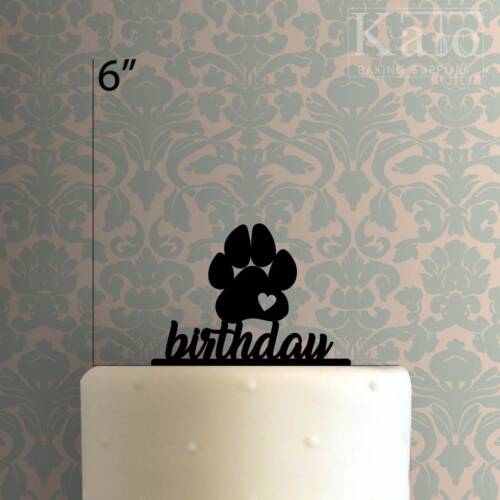 Birthday Paw Heart 225-399 Cake Topper