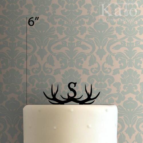 Custom Antler Initial 225-081 Cake Topper