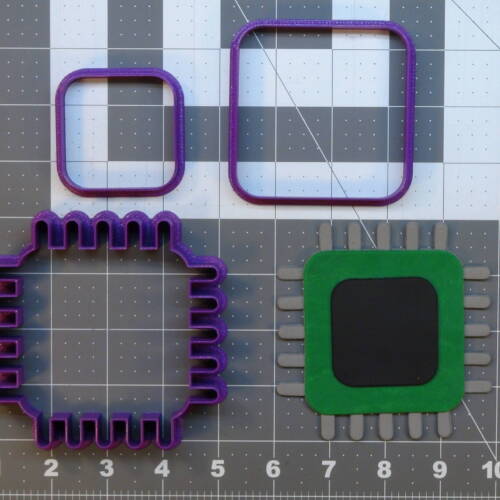 Computer Chip 266-B652 Cookie Cutter Set 4 inch