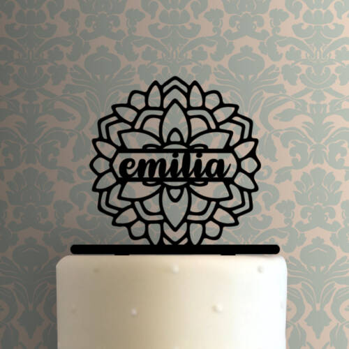 Custom Mandala Name 225-A020 Cake Topper