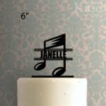 Custom Music Note 225-300 Cake Topper