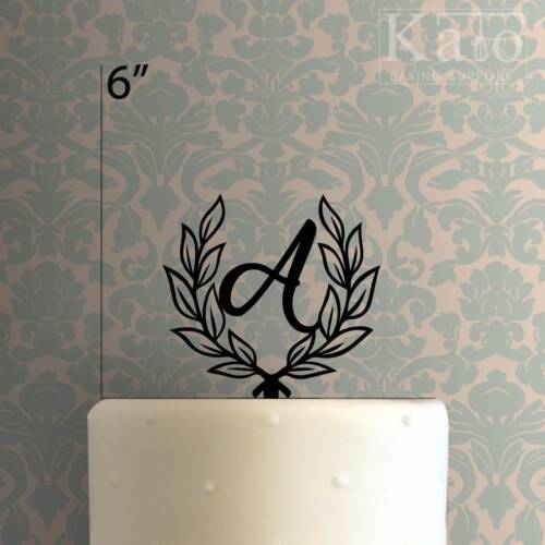 Custom Wreath Initial 225-089 Cake Topper