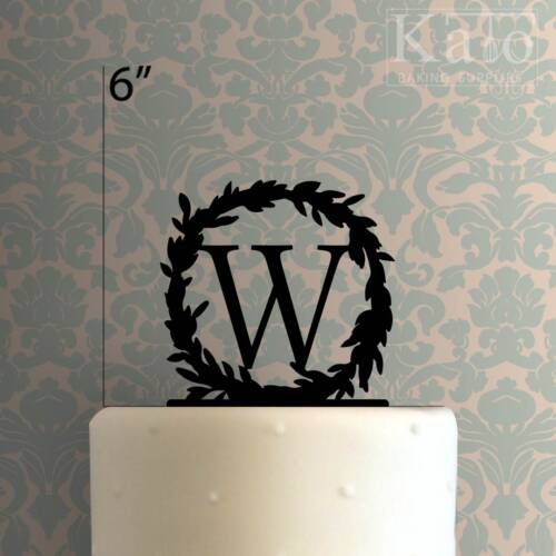 Custom Wreath Initial 225-384 Cake Topper