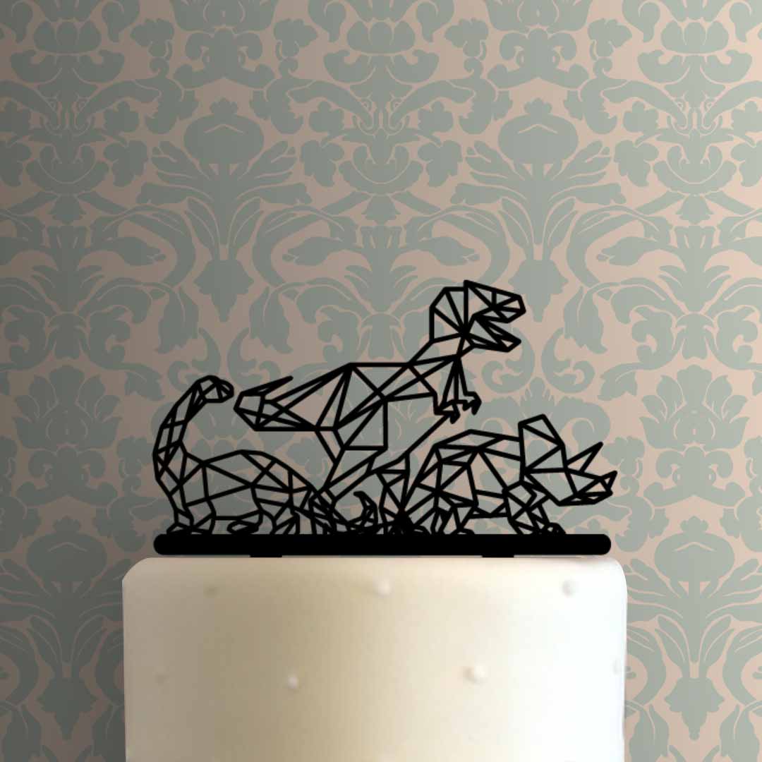 Geometric Dinosaurs 225-A005 Cake Topper