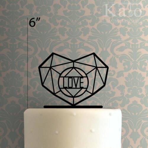 Geometric Heart 225-236 Cake Topper