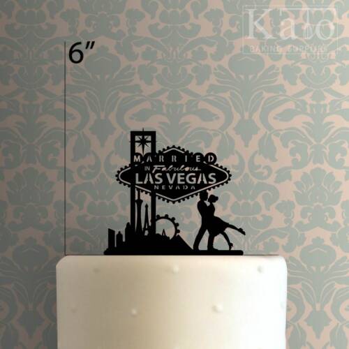 Married in Fabulous Las Vegas Skyline 225-415 Cake Topper