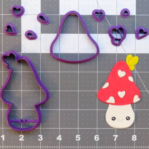 Cute Mushroom 266-A090 Cookie Cutter Set 4 inch