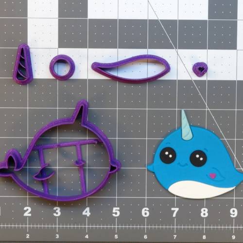 Cute Narwhal 266-684 Cookie Cutter Set 4 inch