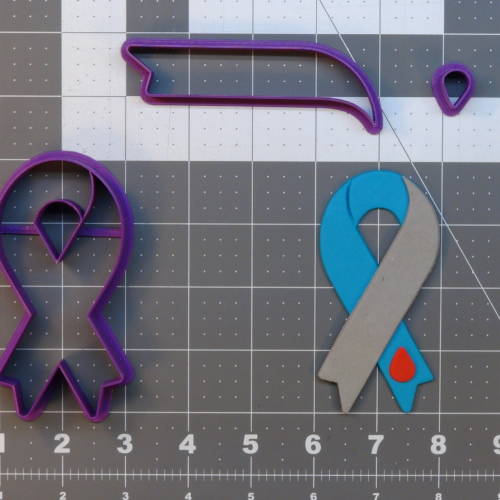 Diabetes Awarness Ribbon 266-A536 Cookie Cutter Set 4 inch