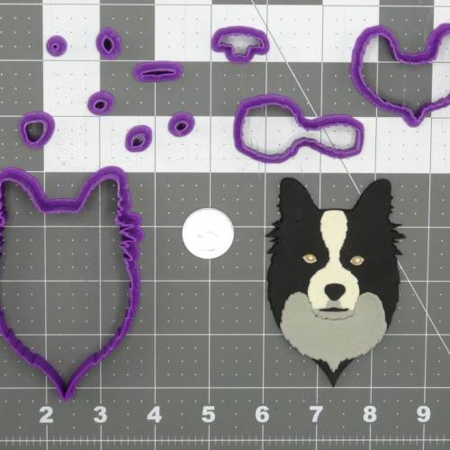 Dog - Border Collie Head 266-D291 Cookie Cutter Set 4 inch