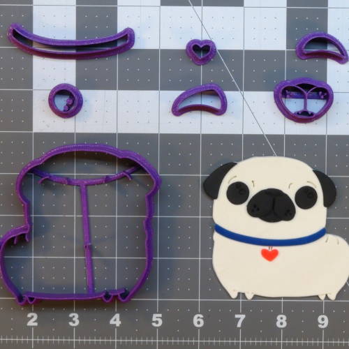 Dog - Cute Pug Body 266-B878 Cookie Cutter Set 4 inch