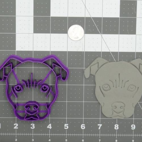 Dog - Pitbull Head 266-D160 Cookie Cutter 4 inch