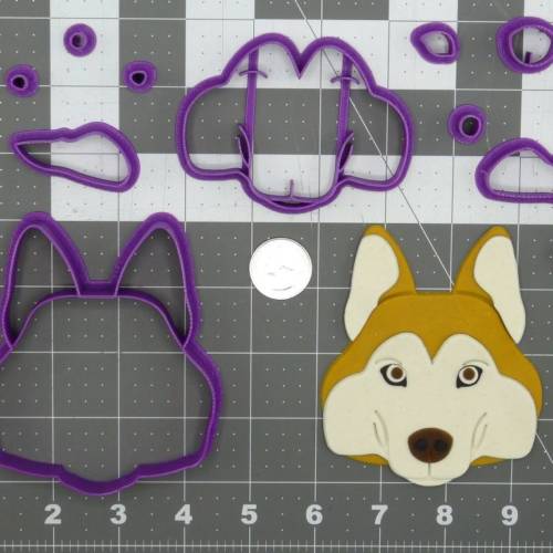 Dog - Siberian Husky Head 266-D211 Cookie Cutter Set 4 inch