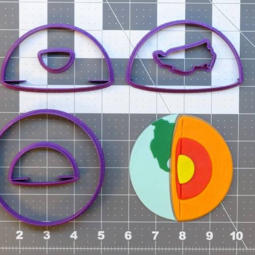 Earth Cutaway 266-A187 Cookie Cutter Set 4 inch