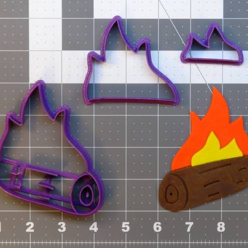 Fire Log 266-A233 Cookie Cutter Set 4 inch