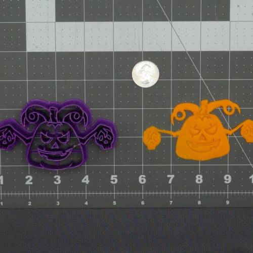 Halloween - Jack O' Lantern with Skulls 266-D942 Cookie Cutter 4 inch