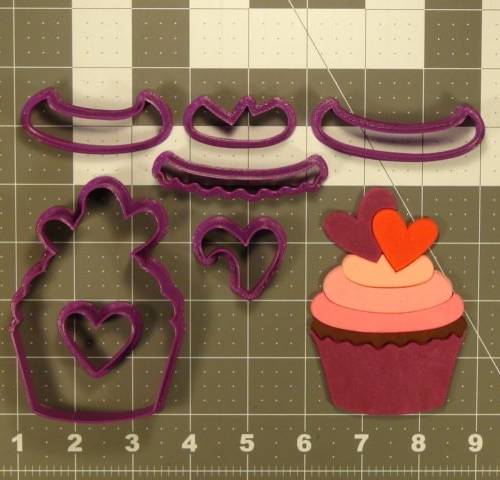 Heart Cupcake 266-356 Cookie Cutter Set 4 inch