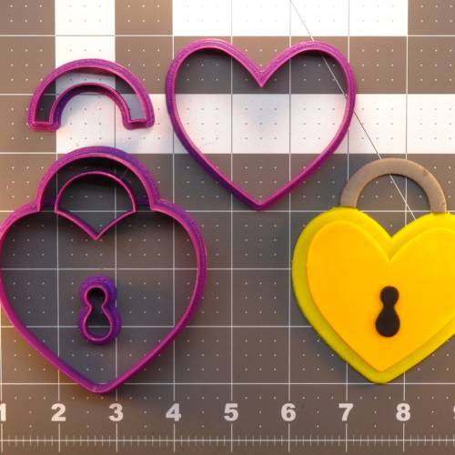 Heart Lock 266-424 Cookie Cutter Set 4 inch