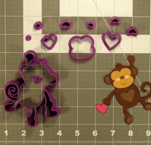 Heart Monkey 266-357 Cookie Cutter Set 4 inch