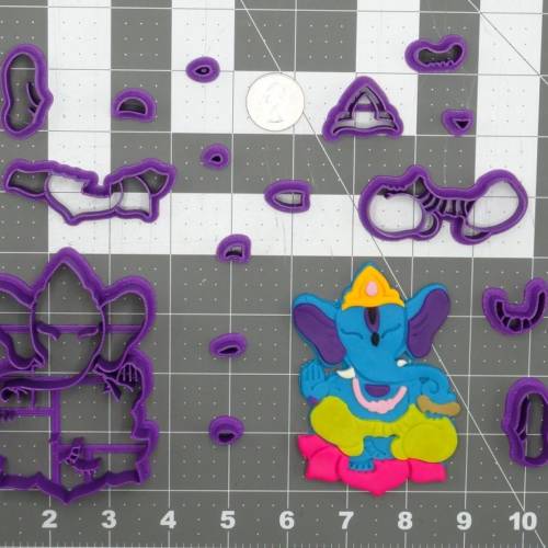 Hindu God Ganesha Body 266-D417 Cookie Cutter Set 4 inch