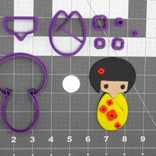 Japanese Doll 266-D469 Cookie Cutter Set 4 inch
