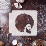Afro Man Head 783-G456 Stencil