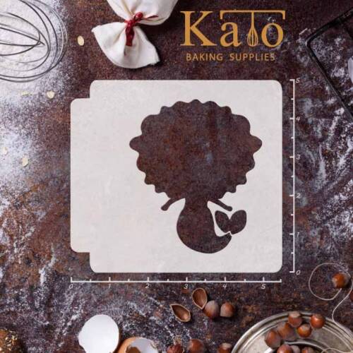 Afro Mermaid Body 783-C014 Stencil Silhouette