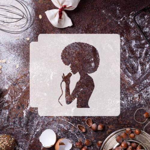 Afro Singer 783-C883 Stencil Silhouette