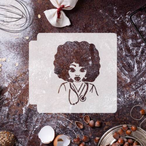 Afro Woman Nurse 783-G356 Stencil