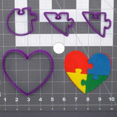 Autism Heart Puzzle 266-F127 Cookie Cutter Set