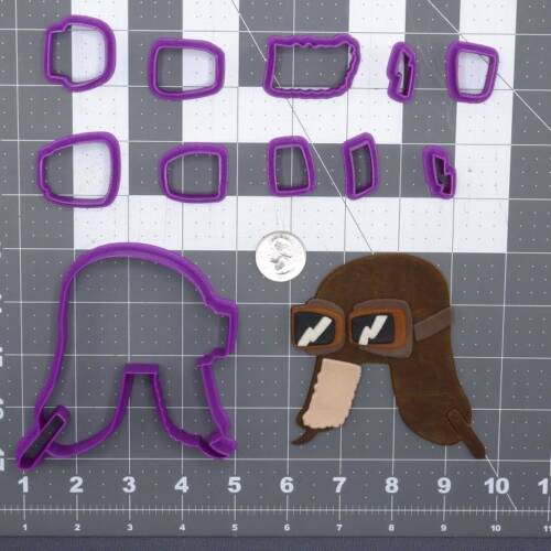 Aviator Helmet with Goggles 266-G202 Cookie Cutter Set