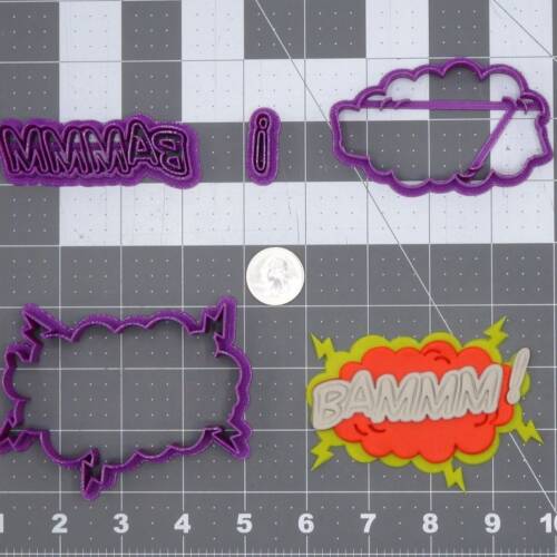 BAMMM Action Word Bubble 266-H653 Cookie Cutter Set