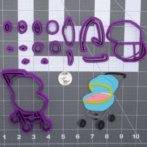 Baby Stroller 266-G555 Cookie Cutter Set