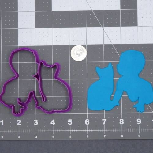 Baby and Cat 266-H982 Cookie Cutter