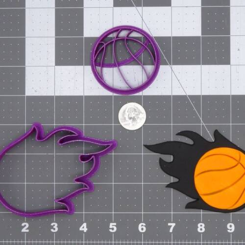 Basketball in Flames 266-H865 Cookie Cutter Set
