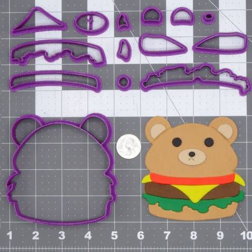 Bear Hamburger 266-H124 Cookie Cutter Set